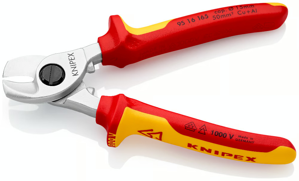 Coupe-câbles Knipex 95 16 165 pour câbles solaires 